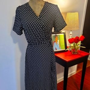 Polka Dot Maxi Wrap Dress
